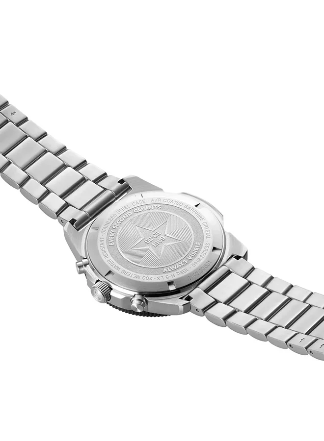 لومينكس ساعة يد رجالية كرونوغراف دائرية من الستانلس ستيل . -  مم