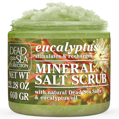 Dead Sea Collection Eucalyptus Salt Scrub â€“ Exfoliating Body Scrub for Women â€“ Moisturizing and Nourishing Skin â€“ with Pure Oils and Dead Sea Minerals (23.28 Oz) - Image 1