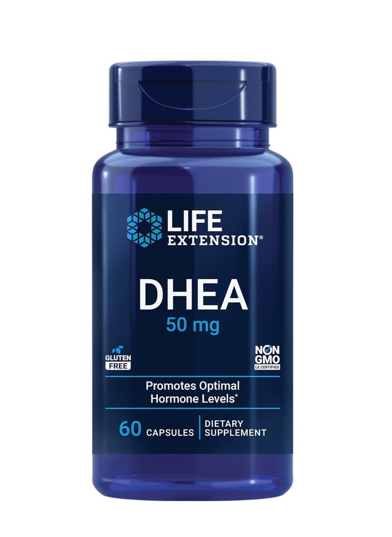 لايف إكستنشن - مكمل غذائي DHEA - 60 كبسولة - Image 1