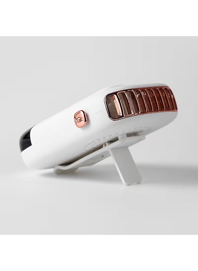 مروحة صغيرة محمولة، يدوية قابلة للشحن عبر USB مع شاشة رقمية، تصميم مدمج للاستخدام في المنزل والسفر - Image 4