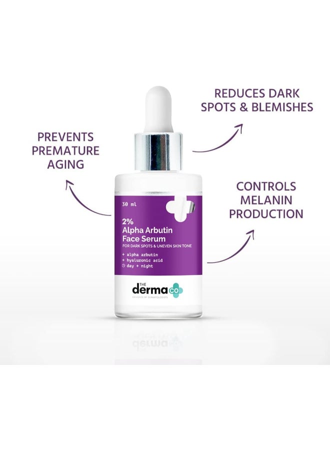 THE derma Co سيروم الوجه ألفا أربوتين 2% للبقع الداكنة وتوحيد لون البشرة - 30 مل - Image 3