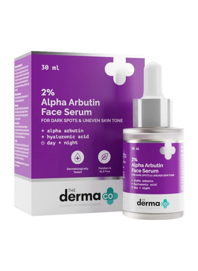 THE derma Co سيروم الوجه ألفا أربوتين 2% للبقع الداكنة وتوحيد لون البشرة - 30 مل - Image 1