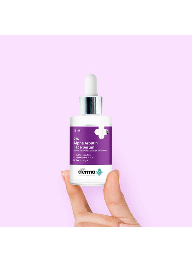 THE derma Co سيروم الوجه ألفا أربوتين 2% للبقع الداكنة وتوحيد لون البشرة - 30 مل - Image 2