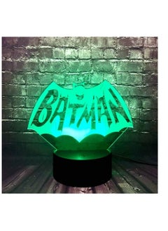Batman Logo Lamp Justice League DC Series Sign Cartoon Shape Switch Night Light 3D Optical LED Decor Table Lamp for Boy Bedroom Holiday Birthday Xmas Gift for Kid Toy
