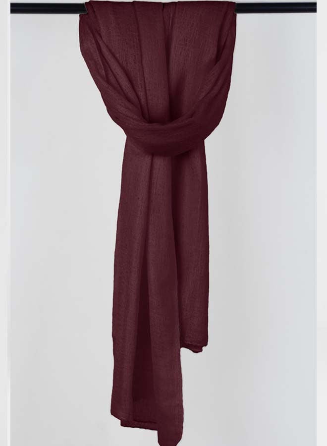 باجرا شال كشمير فاخر منسوج يدويًا باللون العنابي الداكن - Image 2
