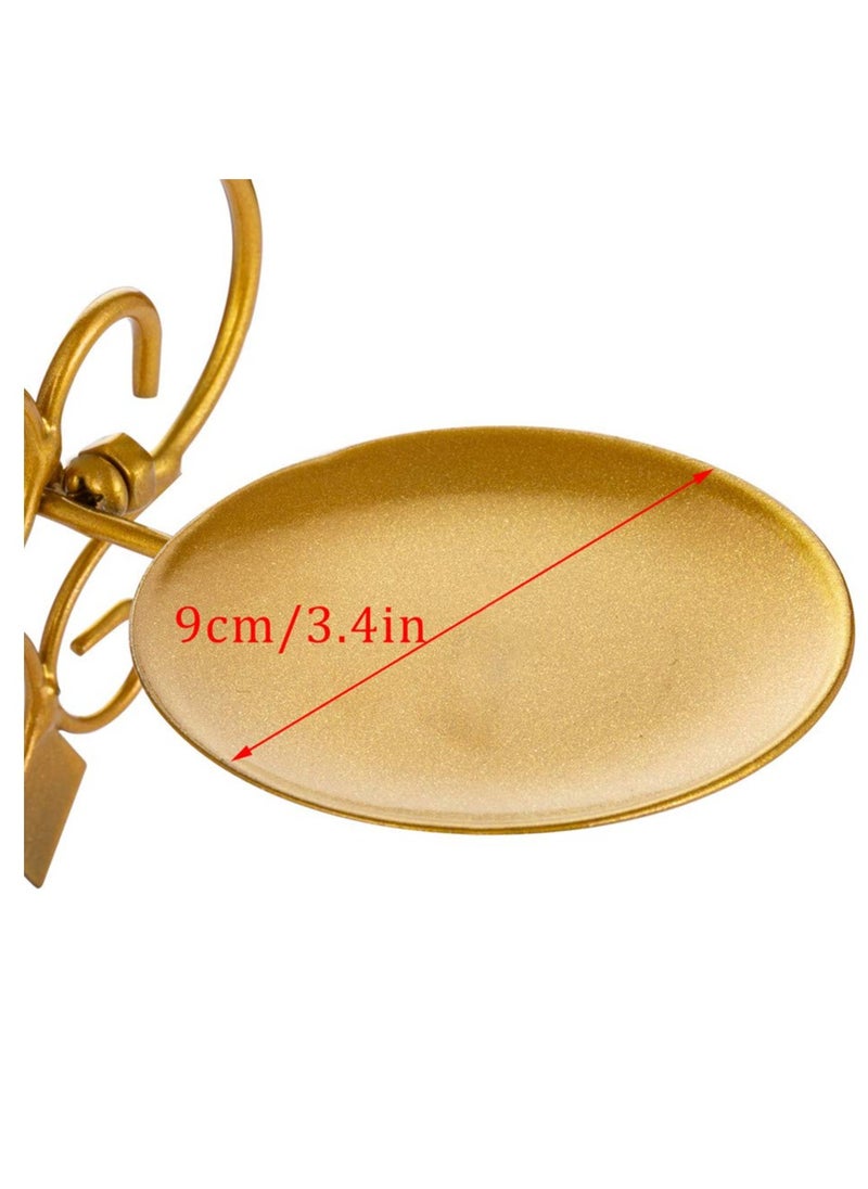 SYOSI - Wall Candle Holders, Iron Wall Candle Sconce Holder Set of 2, Gold Wall Mount Candle Holder Wall Decorative Set, Hanging Wall Sconces for Candles, Wall Art Decorations for Home - Image 1