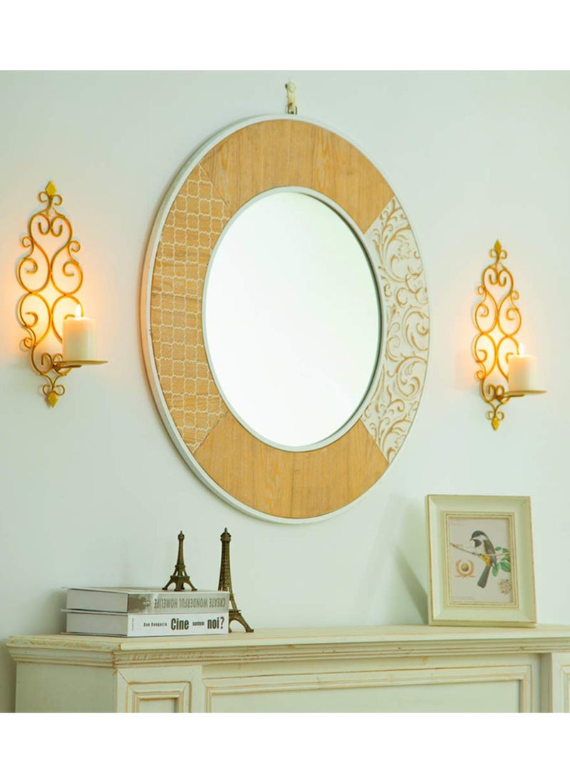 SYOSI - Wall Candle Holders, Iron Wall Candle Sconce Holder Set of 2, Gold Wall Mount Candle Holder Wall Decorative Set, Hanging Wall Sconces for Candles, Wall Art Decorations for Home - Image 1