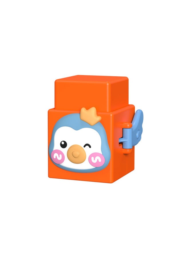 Pressing Stacking Music Cute Cartoon Animals Stacking High Interesting Deformation And Building Blocks Children's Educational Early Education Toys-Color:Orange Bird-Specifications:Standard - Image 1