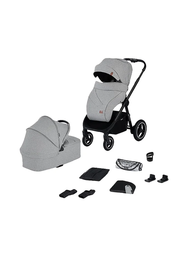 Kinderkraft Everyday 2 - In - 1 Travel System – Light Grey