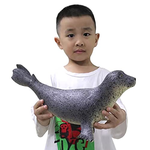 SmilerSmile Simulated Ocean Big Animal, One pc 15Inch Soft Filled Rubber Sea Educational Toys (sea Dogs) - Image 1