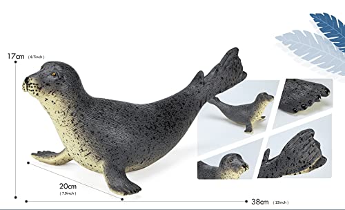 SmilerSmile Simulated Ocean Big Animal, One pc 15Inch Soft Filled Rubber Sea Educational Toys (sea Dogs) - Image 2