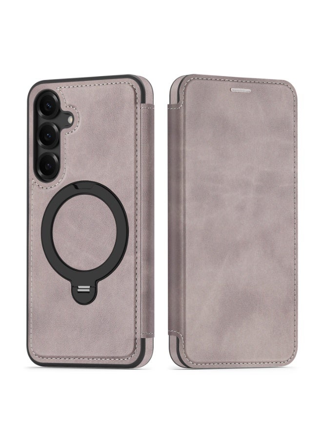 Magnetic Flip Leather Wallet Case for Samsung Galaxy S26, S26 Plus, S25, S25 Plus, S24, S24 Plus with RFID Blocking and Shockproof Protection - Image 5