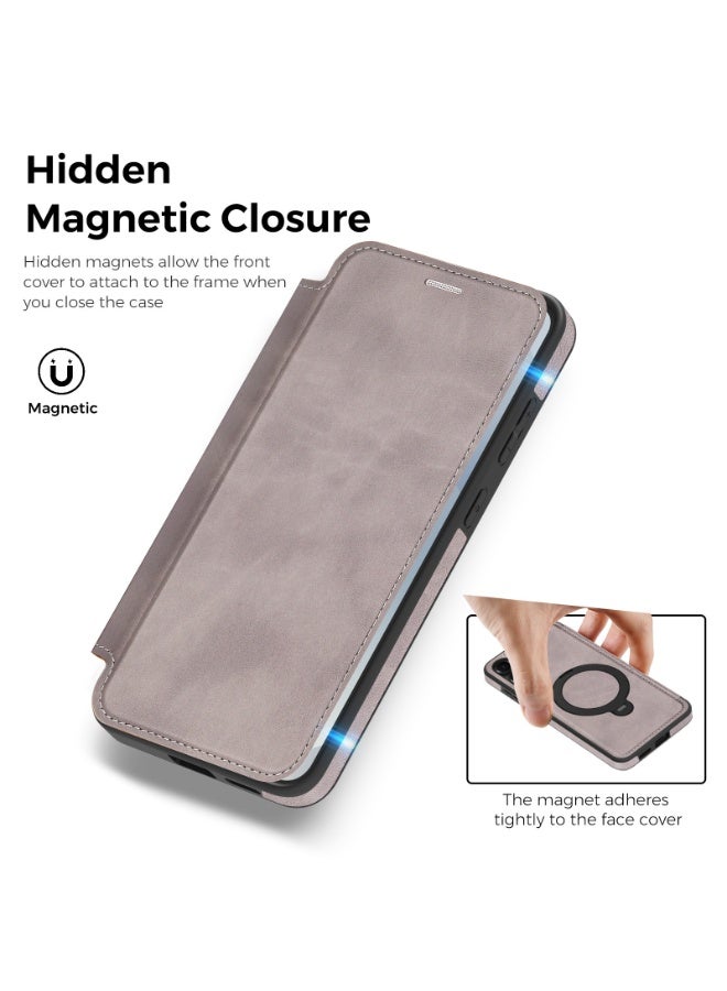 Magnetic Flip Leather Wallet Case for Samsung Galaxy S26, S26 Plus, S25, S25 Plus, S24, S24 Plus with RFID Blocking and Shockproof Protection - Image 3