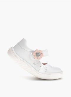 Pablosky Girls' Floral Applique Mary Jane Shoes with Hook and Loop Closure  - Image 5