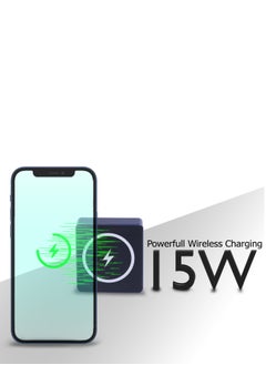 XVersion Magnetic 3-in-1 Power Bank 10000mAh with 15W Wireless Charging, 20W Wired Fast Charging, USB Port, Compact Lightweight Design, Compatible with iPhone 14/13/12 Series, iWatch, AirPods, and Qi Devices  - Image 2