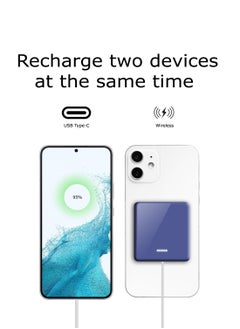 XVersion Magnetic 3-in-1 Power Bank 10000mAh with 15W Wireless Charging, 20W Wired Fast Charging, USB Port, Compact Lightweight Design, Compatible with iPhone 14/13/12 Series, iWatch, AirPods, and Qi Devices  - Image 3
