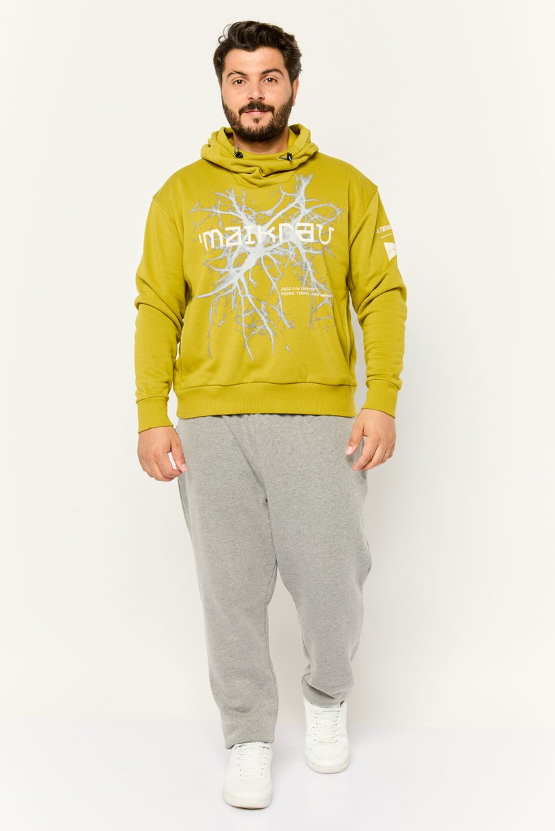 Adidas Men Sportswear Fit Long Sleeve Outdoor Hoodie, Olive  - Image 4