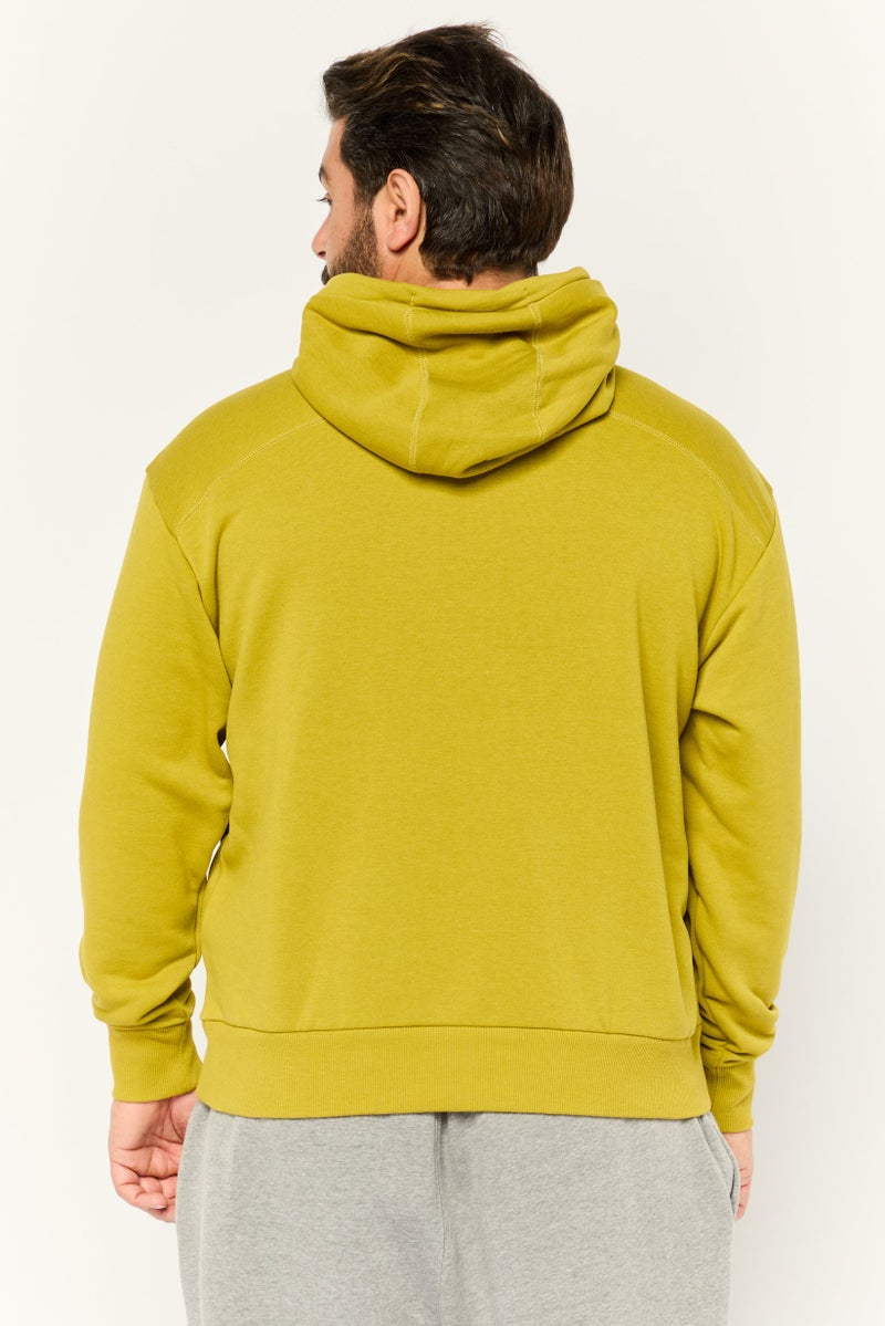 Adidas Men Sportswear Fit Long Sleeve Outdoor Hoodie, Olive  - Image 3