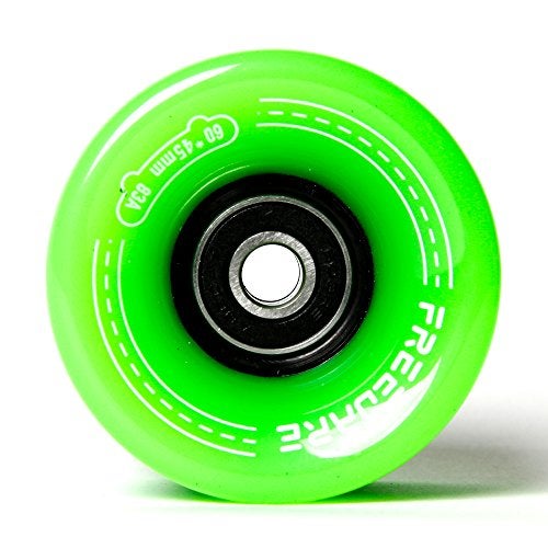 FREEDARE Skateboard Wheels 60mm 83a with Bearings and Spacers Cruiser Wheels (Green,Pack of 4) - Image 3