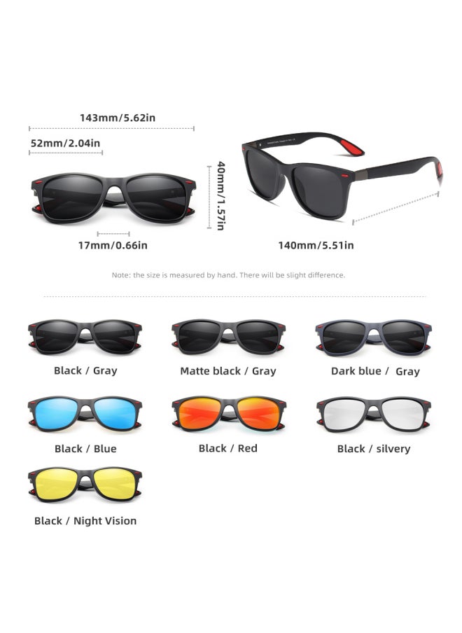 Generic - SPEEDHYUN Polarized Sunglasses Men /Women Sun Glasses Light Weight Male UV400 Travel Eyewear Gafas De Sol-Lenses Color:Bright Black - Image 1