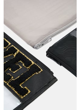 Miamica 3 Pieces Organizing Pouches, Black  - Image 4