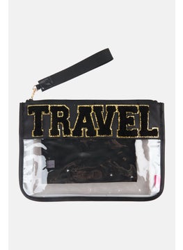 Miamica 3 Pieces Organizing Pouches, Black  - Image 1