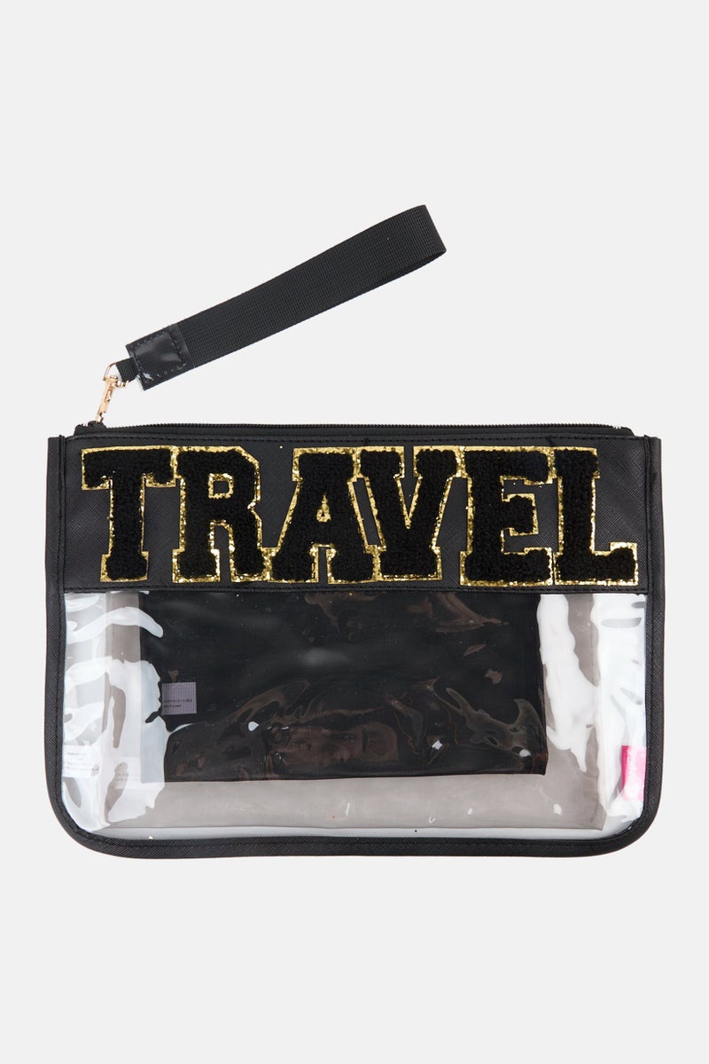 Miamica 3 Pieces Organizing Pouches, Black  - Image 1