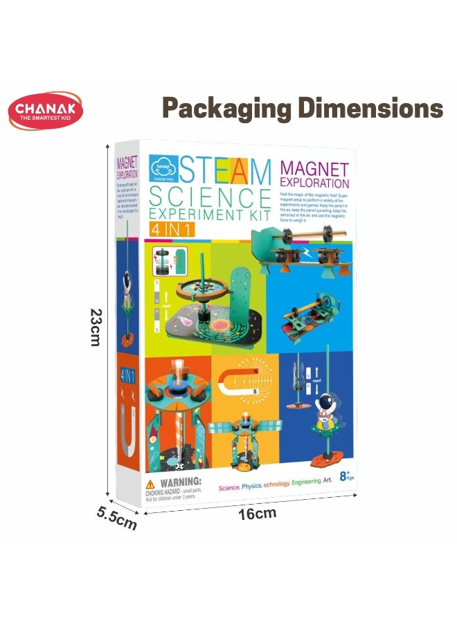 Chanak 4 In 1 Steam Magnet Exploration Kit Diy Science Toy Teaching Kids Magnetic Force, Energy & Motion Through Fun Experiments. Perfect Stem Learning Kit For Boys & Girls - Image 2
