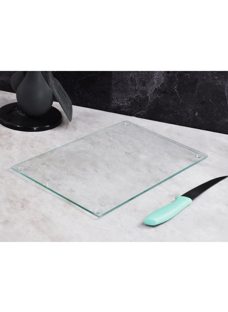 Saban Transparent Glass Cutting Board - Cutting Table 30 x 40 cm.  - Image 3