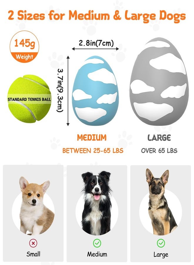 SCHITEC Squeaky Dog Toys for Aggressive Chewers, Tough Rubber Bouncy Balls for Boredom, Durable Pet Chew Toy Ball for Large Medium Breed Dogs (2.8 * 3.7inch) - Image 5