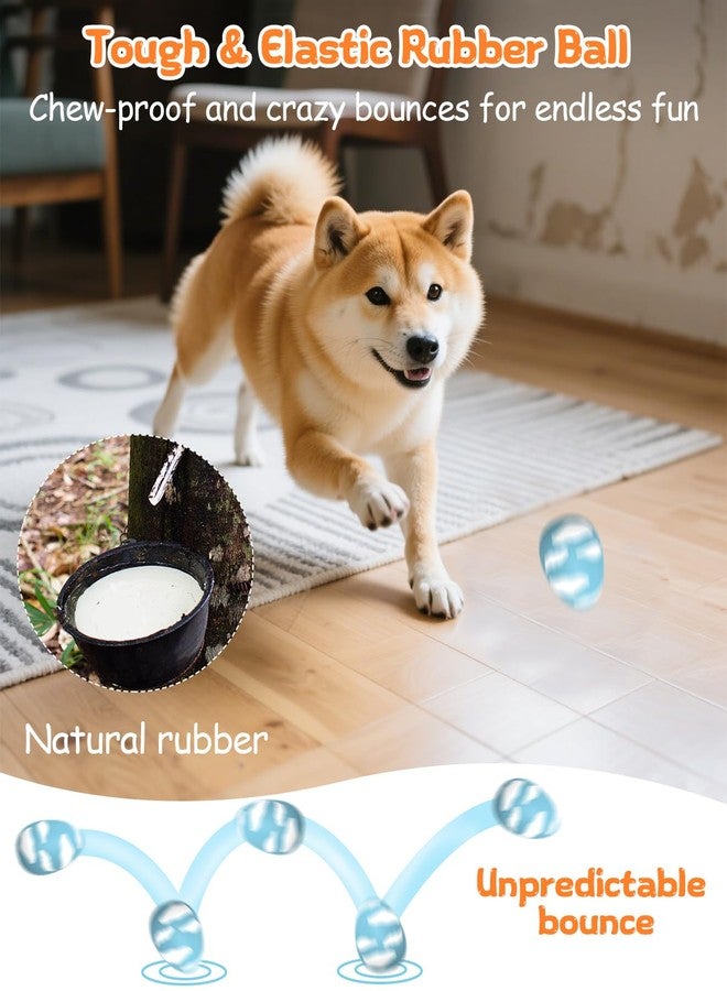 SCHITEC Squeaky Dog Toys for Aggressive Chewers, Tough Rubber Bouncy Balls for Boredom, Durable Pet Chew Toy Ball for Large Medium Breed Dogs (2.8 * 3.7inch) - Image 3