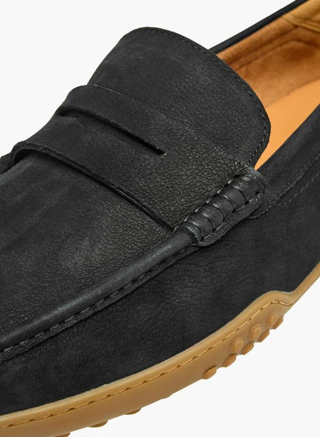 DUCHINI BLACK Men Slip-On Leather Loafers for Men | Best Price UAE