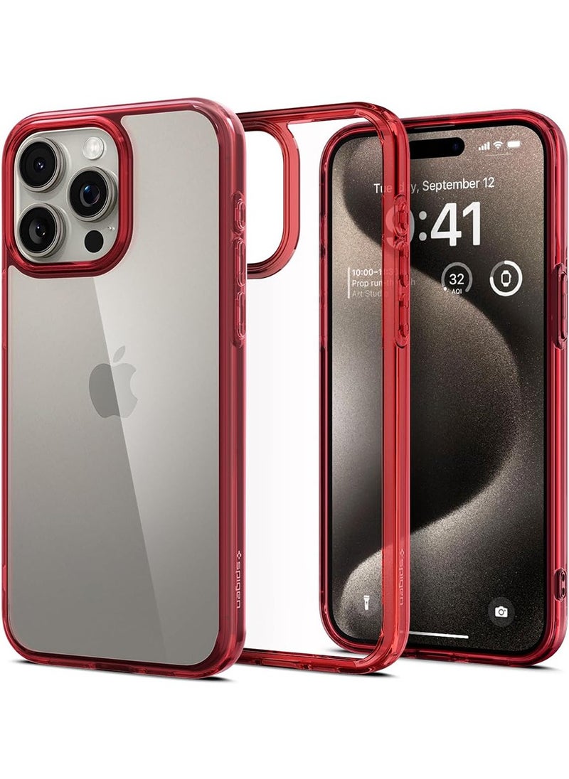 Spigen Ultra Hybrid for iPhone 15 PRO Case Cover - Deep Red  - Image 1