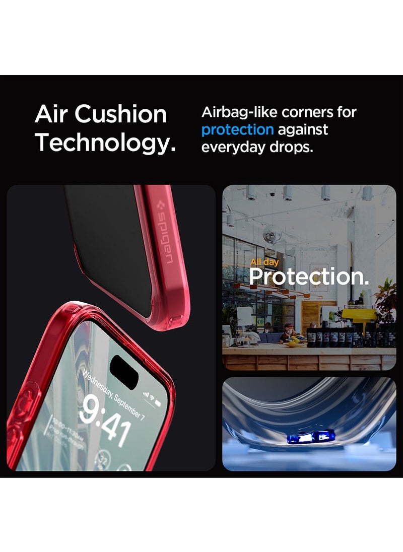 Spigen Ultra Hybrid for iPhone 15 PRO Case Cover - Deep Red  - Image 4