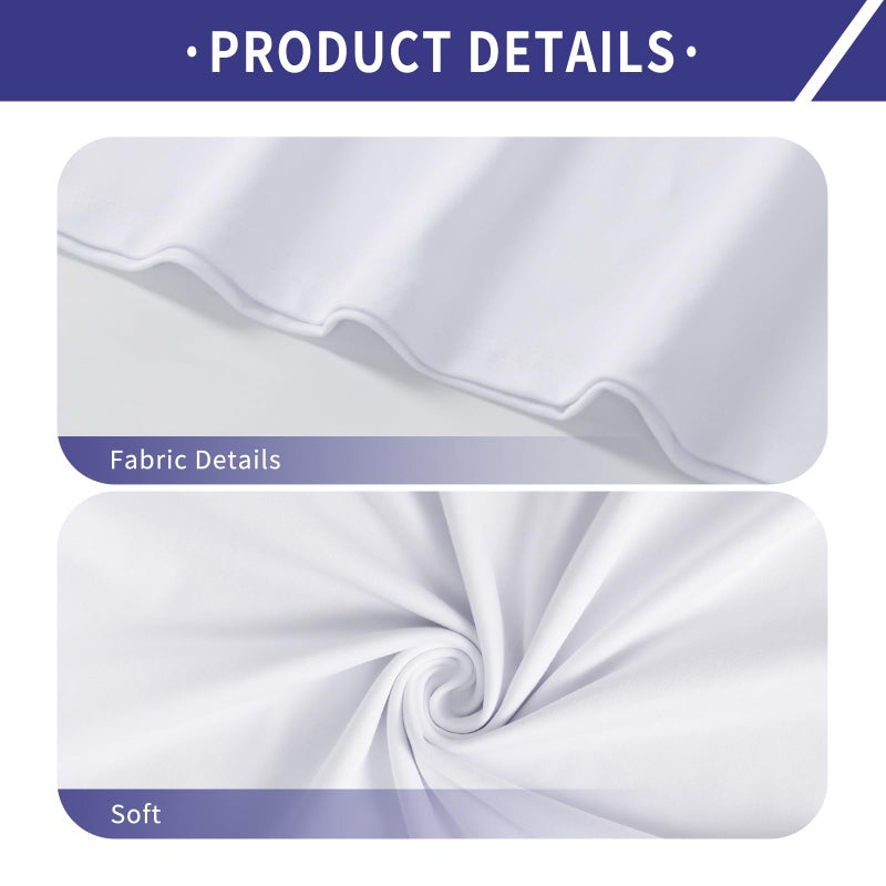 METFUIN 4 Pack Women's Polyester Blank Sublimation Crop T-Shirts, Crop Tops for Women for Sublimation Tie Dye Heat Press (Small, White) - Image 4
