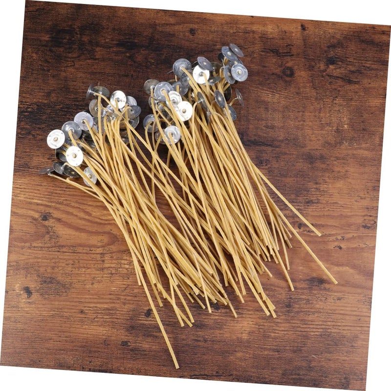 100pcs Organic Beeswax Candle Wicks Twine Pre-Waxed Low Smoke for Candle Making Pure and Natural Material for DIY Projects - Image 2
