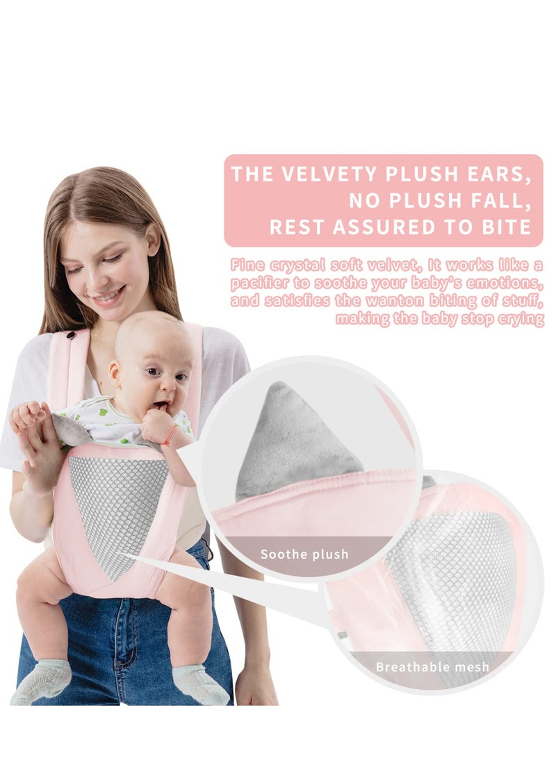 Excefore Baby Carrier, Multi-Functional 9 in 1 Baby Backpack Carrier, Shoulder Strap Grid Breathable Infant Sling for 3-36 Month Baby to Toddler Girl and Boy 7-40 lbs (Pink) - Image 5