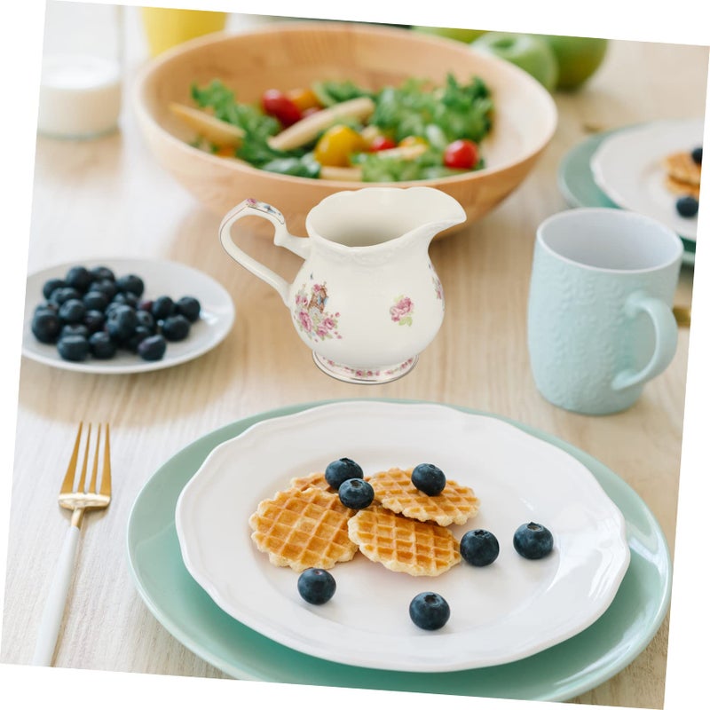 Premium Ceramic Milk Frothing Pitcher Wide Mouth Easy Clean Heat Resistant Handle - Image 4