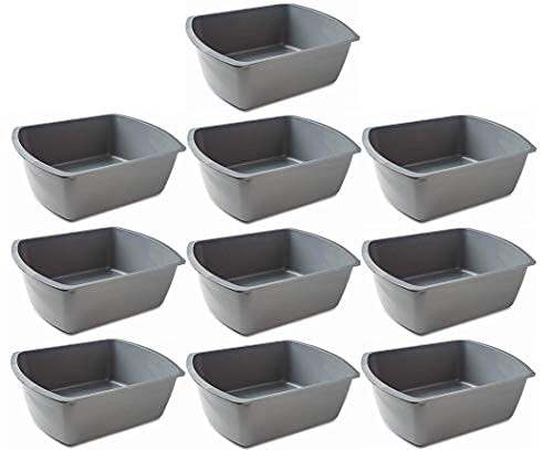 Vakly Wash Basins [10 Pack] – Rectangular Plastic 7-Quart Graduated Hospital Soaking Tub with Markings – Small Portable Washbasin for Face Washing, Cleaning, Foot Bath, Dishes, Laundry & Bedside Care - Image 4