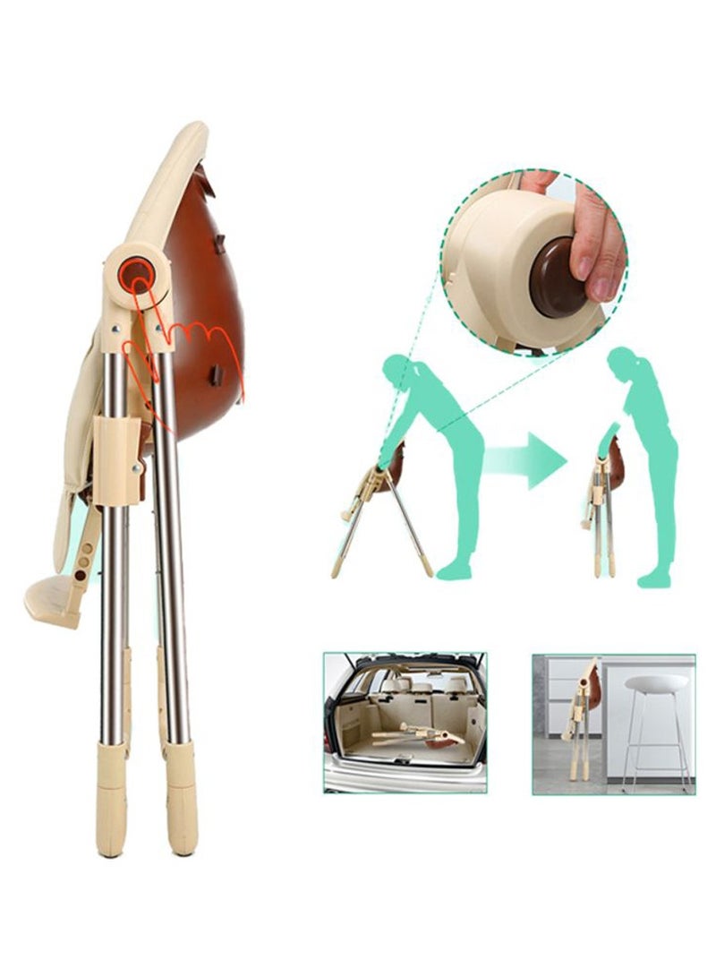 جو توي كرسي طعام للاطفال كرسي مرتفع قابل للطي وقابل للسحب - Image 2