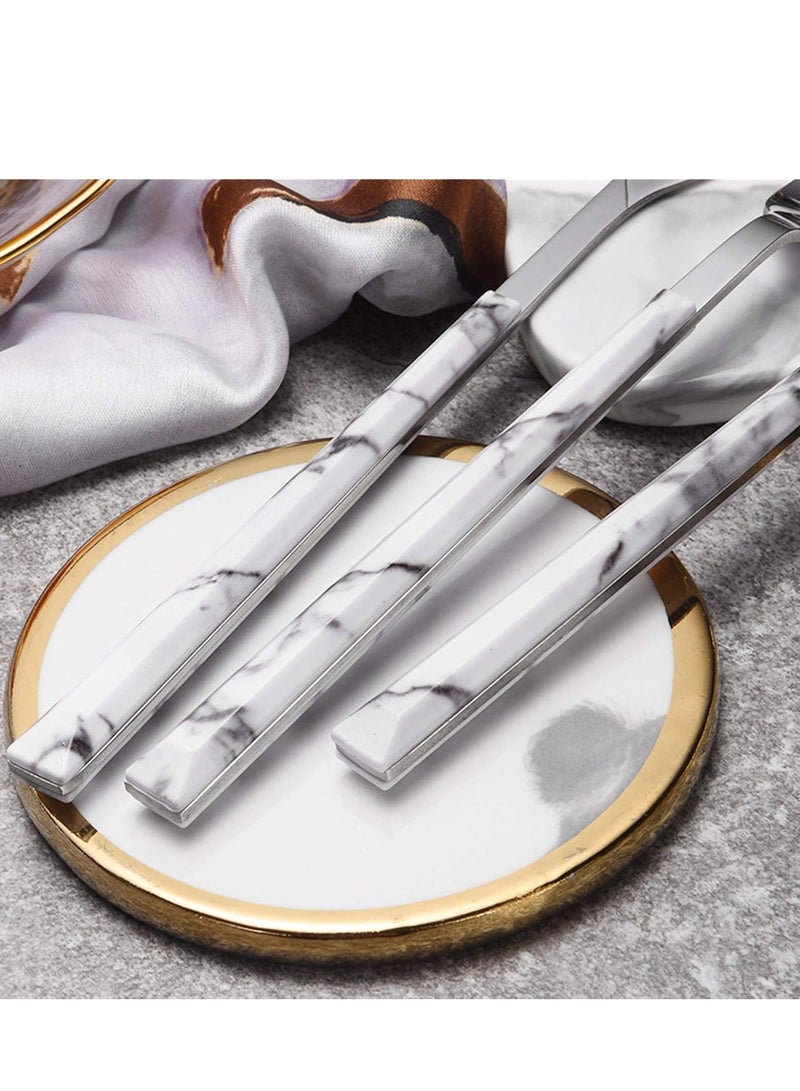Arabest Dinner Cutlery Set Stainless Steel Hotel Western Dinnerware Pattern Marble Sleek and Delicate Set 5 Piece Stainless Steel Steak Dinner Fork - Image 4