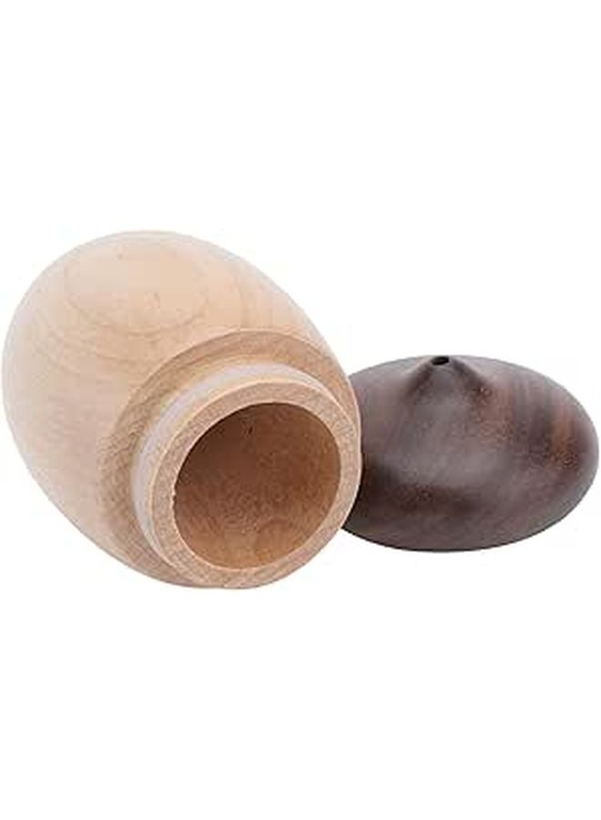 Walnut Wood Toothpick Holder Dispenser 5cm Diameter 8cm Height Kitchen Dining Table Storage - Image 1