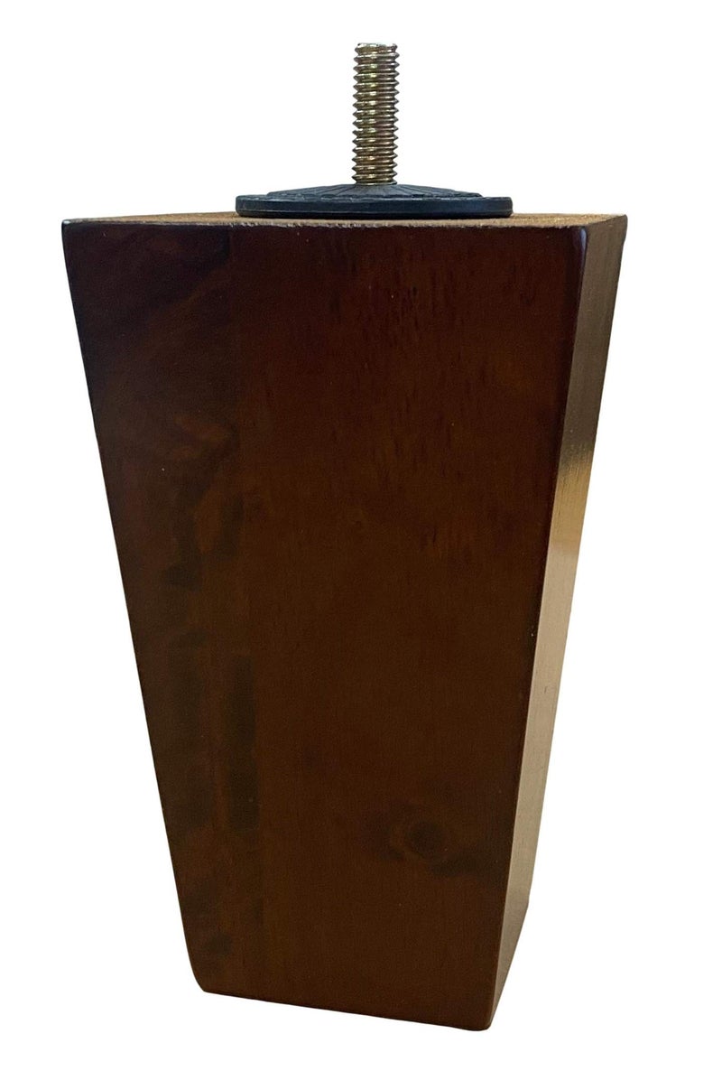 Elegent Upholstery Elegent Upholstery 5 Solid Wood Furniture SofaChairOttoman Tapered Legs Walnut Finish 516 Bolt  Set of 4 