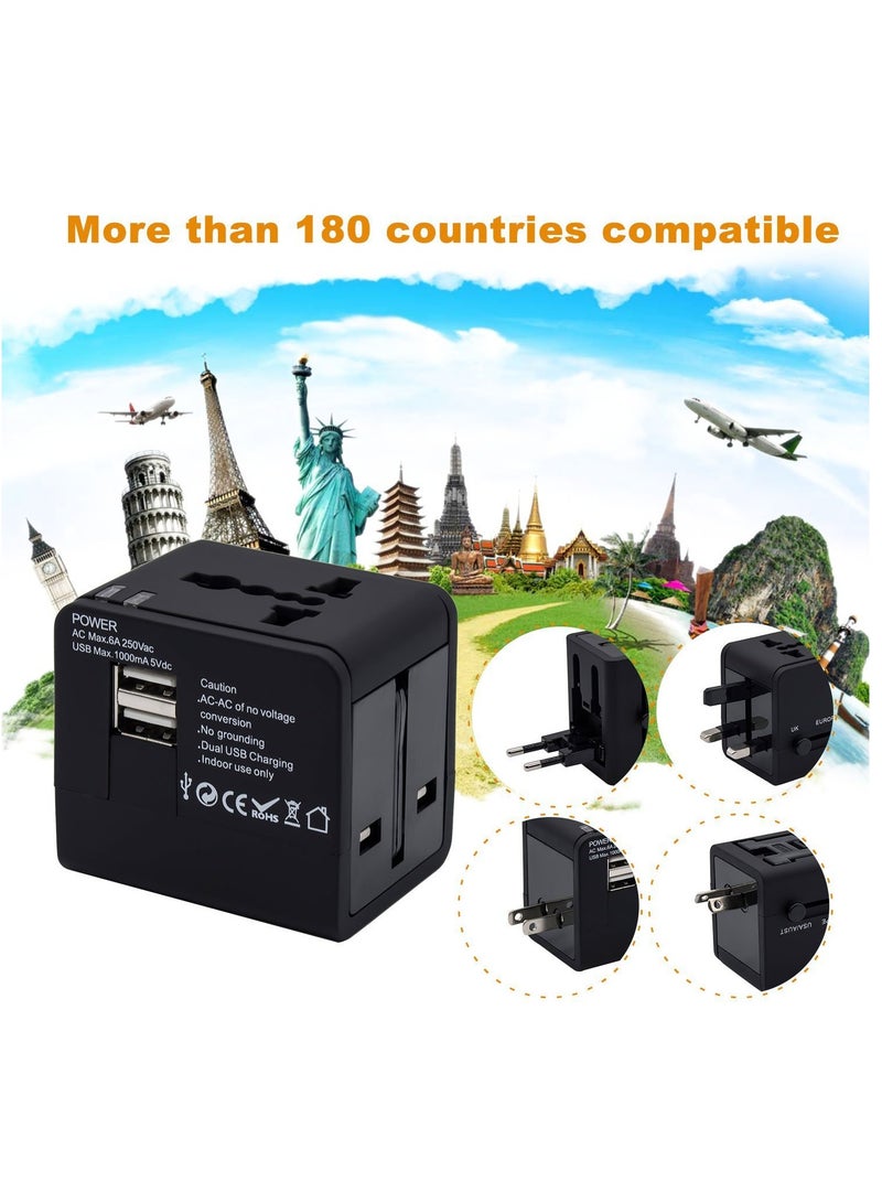 Furtey Europe to UK Travel Adapter Plug US to UK Shaver Plug Adapter 2 Pin to 3 Pin 1A with Fuse Black - Image 2