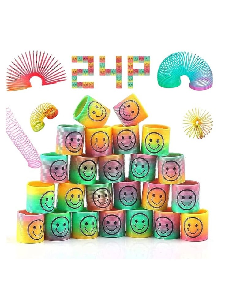 Generic Smiley Party Favors For Kids Birthday Party- 24Pcs Spring Birthday Gift Toys For Girls Boys, Return Gifts For Birthday Party kids, Birthday Giveaways For Kids Bulk Mini Toys Pinata Goody Bag  - Image 1