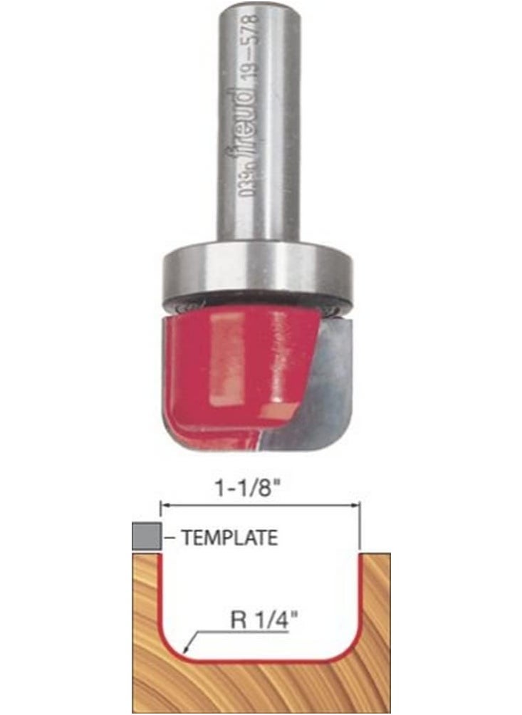 freud Freud 19-578: 1/4" Radius Dish Carving Bit with 1/2" shank, 1-1/8" overall diameter 