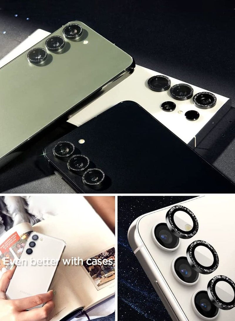 Spigen واقي شاشة عدسة الكاميرا Glastr Ez Fit Optik Pro لهاتف Samsung Galaxy S23 وGalaxy S23 PLUS - أسود لامع [عبوة واحدة] - Image 4