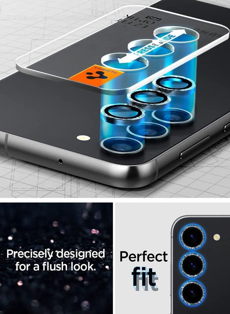 Spigen واقي شاشة عدسة الكاميرا Glastr Ez Fit Optik Pro لهاتف Samsung Galaxy S23 وGalaxy S23 PLUS - أسود لامع [عبوة واحدة] - Image 5
