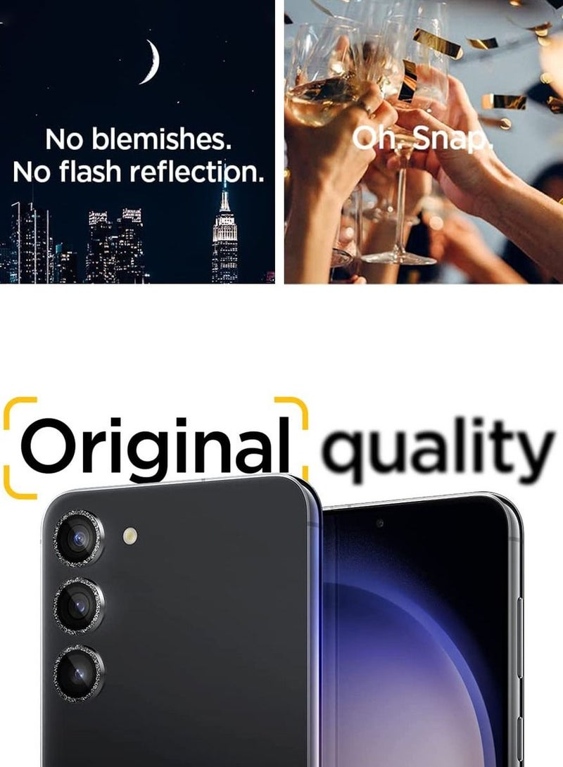 Spigen واقي شاشة عدسة الكاميرا Glastr Ez Fit Optik Pro لهاتف Samsung Galaxy S23 وGalaxy S23 PLUS - أسود لامع [عبوة واحدة] - Image 3