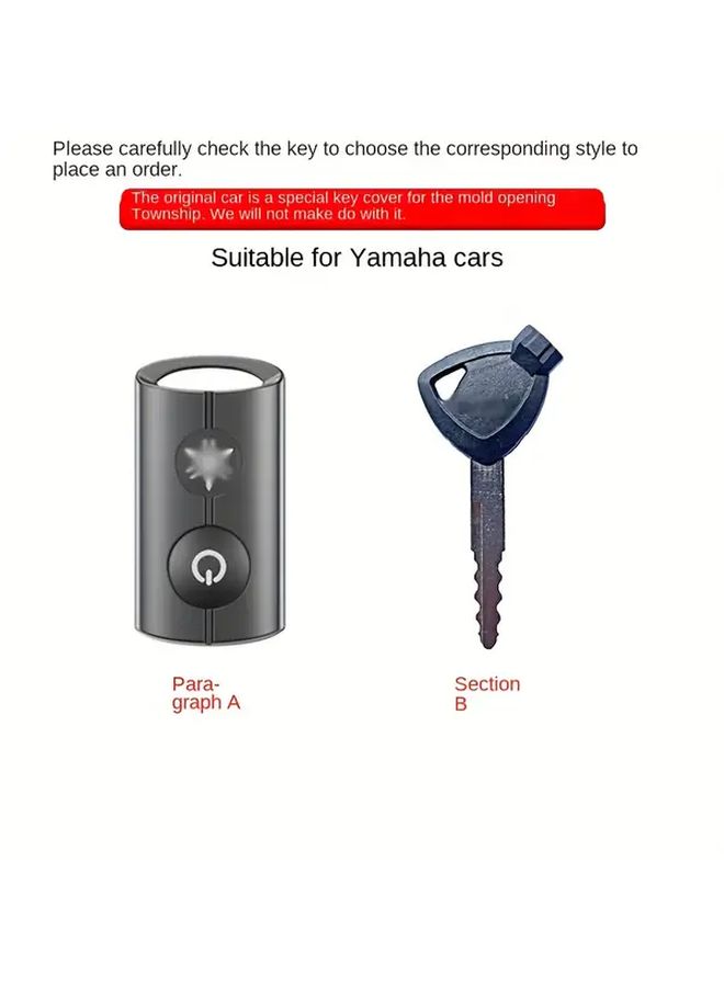 Zinc Alloy Key Cover Type A Durable Metal Protection Case For Yamaha Nmax155 With Ergonomic Grip Scratch Resistant Design Secure Locking Mechanism Compatible With XMAX300 Motorcycle And Car Keys Sleek Metallic Finish Scratch Resistant Material Car Key Case Motorcycle Key Cover Key Fob Cover Keychain - Image 2